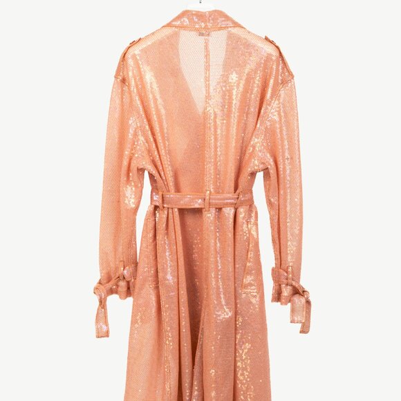 Ashish SS/19 Runway Mirage Sequined Double-Breasted Belted Trench Coat - Picture 4 of 14